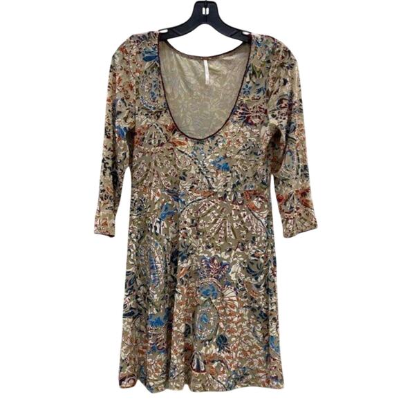 Free People / Musa Sand Burnout Velvet Dress / sz M - Picture 2 of 2
